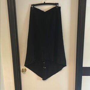 Black Asymmetrical Maxi Skirt